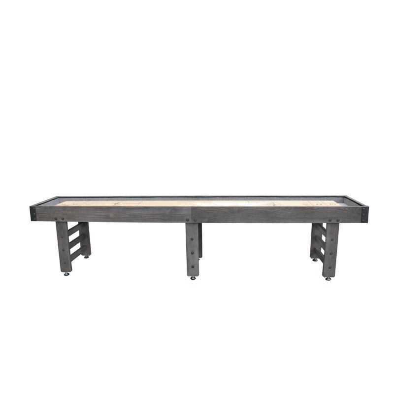 Saybrook Shuffleboard Table, 12', Weathered Midnight Charcoal Gray