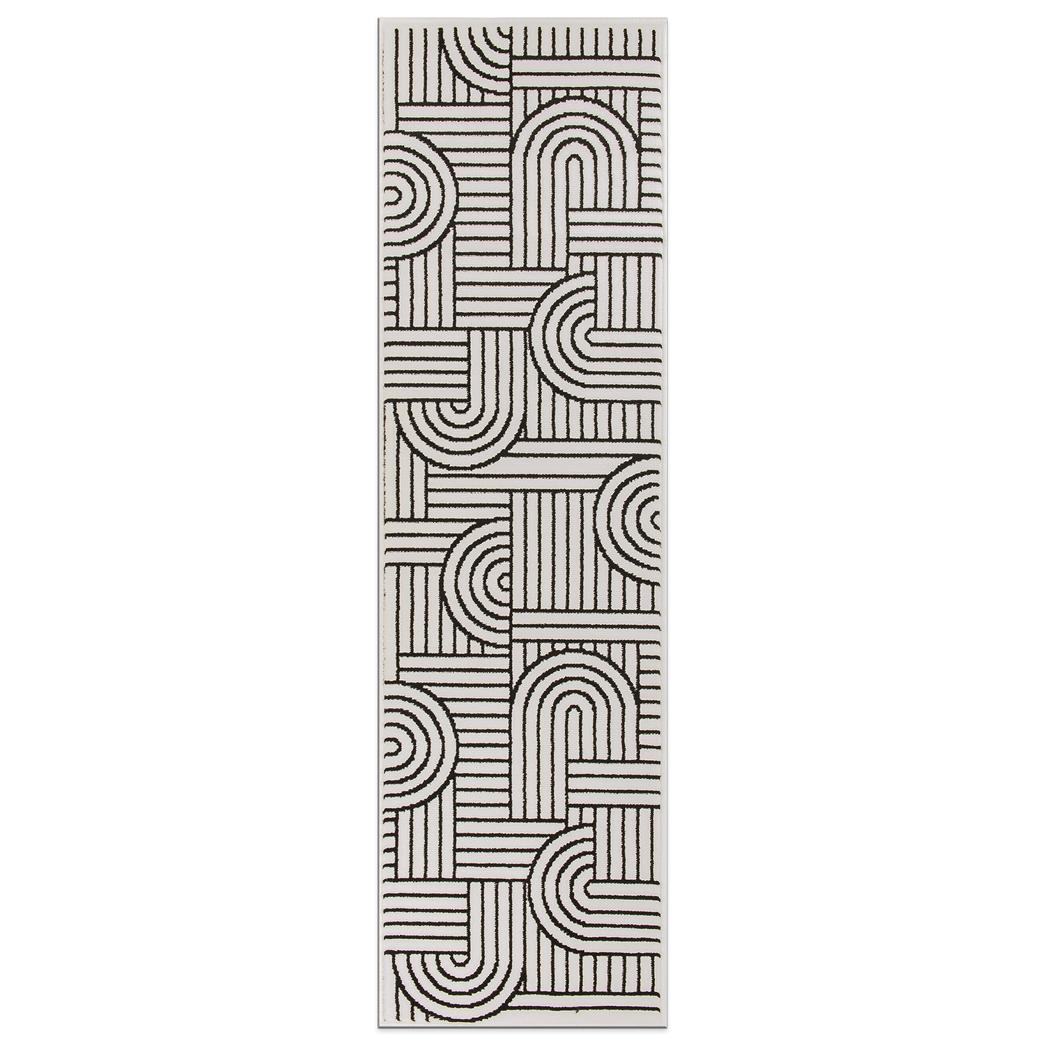 Wrought Studio Contemporary Stripe Arch Design Area Rug & Reviews | Wayfair