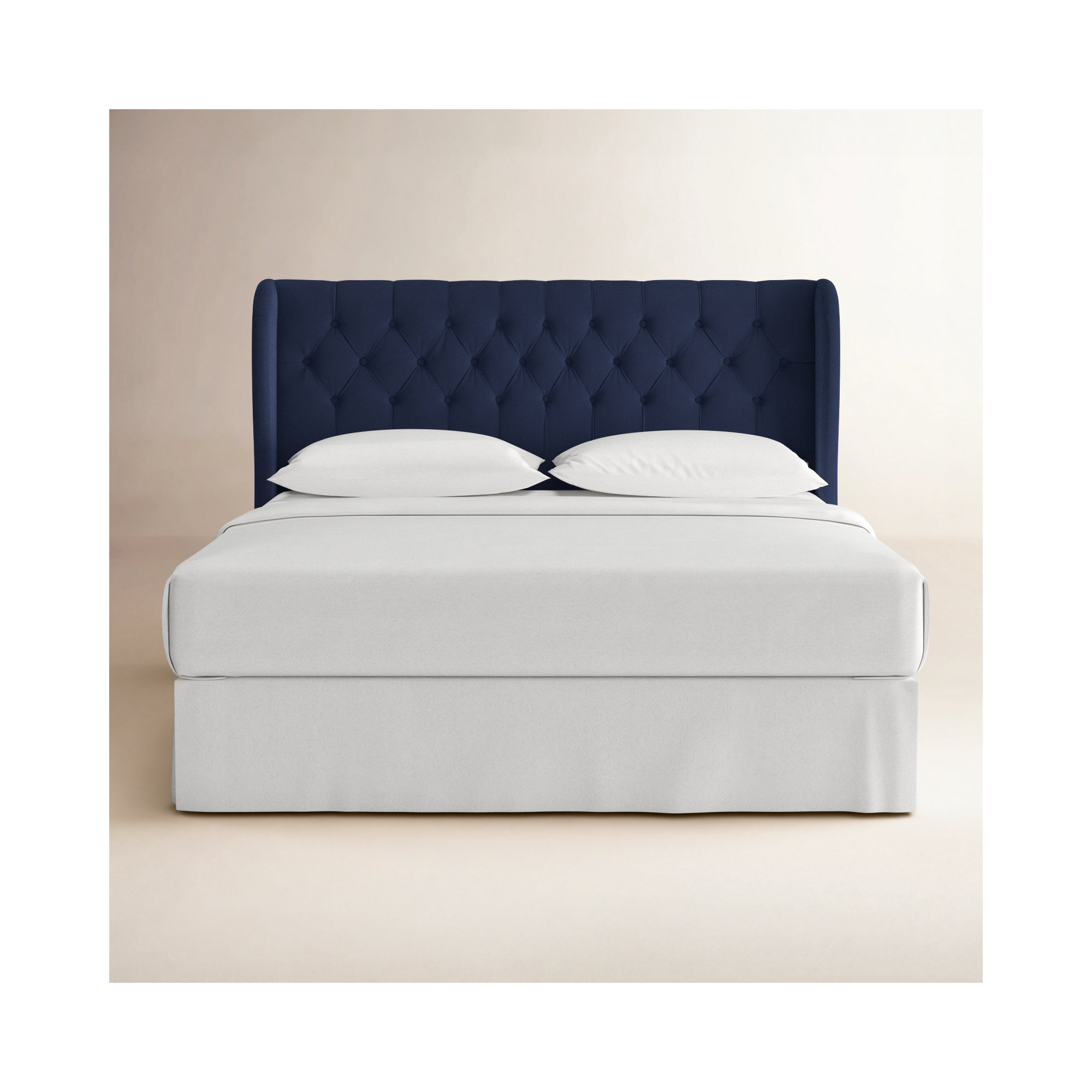 Tomey Upholstered Headboard, King, Classic Ink Performance Velvet
