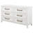 Loane 6-drawer Bedroom Dresser Distressed White