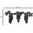 Rustic Country Cast Iron Squirrel On Tree Branch 4-Peg Wall Coat Hooks 13"L