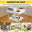 Table de support pour barbecue en acier inoxydable, table de support pour barbecue 24 po x 24 po x 24 po avec tablette de rangement réglable pour la cuisine d'hôtel, de maison et de restaurant commercial