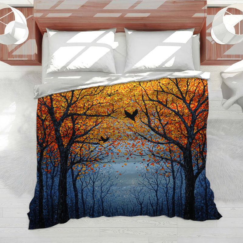 Édredon Autumn Trees Bedding, Édredon simple