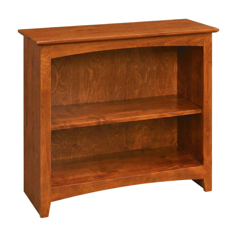 Malani 36" H Solid Wood Classic Bookcase, Golden Pecan, (3 Shelves) 36"H x 31.75"W x 12.875"D