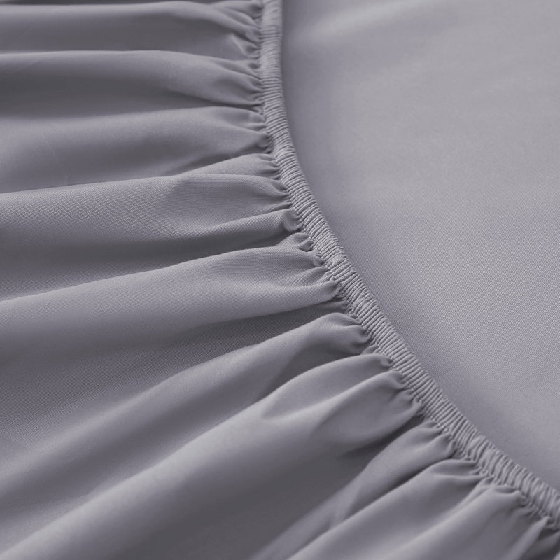 Super Soft Extra Deep Pocket Microfiber Brushed Fitted Sheet, Grey, Kingsize (5')