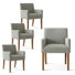 Beste Upholstered Solid Wood Dining Armchair