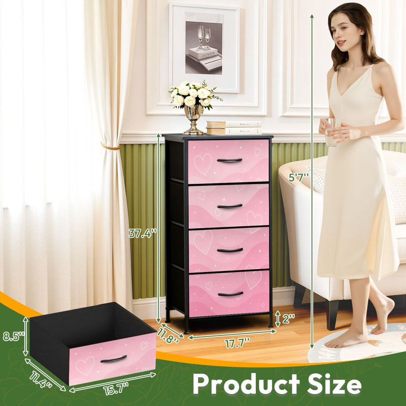 Commode de rangement verticale 4 tiroirs