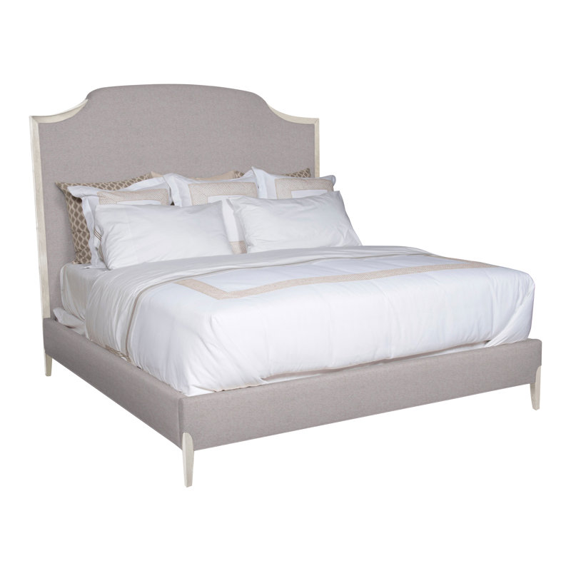 Lillet Solid Wood Bed, Nadia Linen, No, Casa Blanca