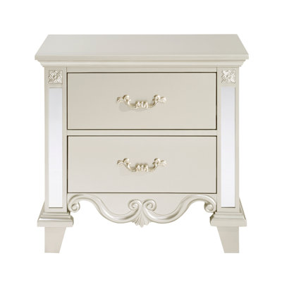 Armoire de chevet 1pc Glamour Champagne Finish