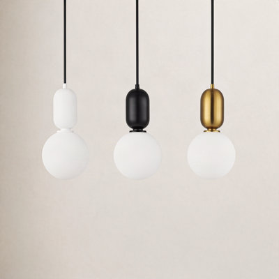 Matsu Single Light Glass Dimmable Pendant