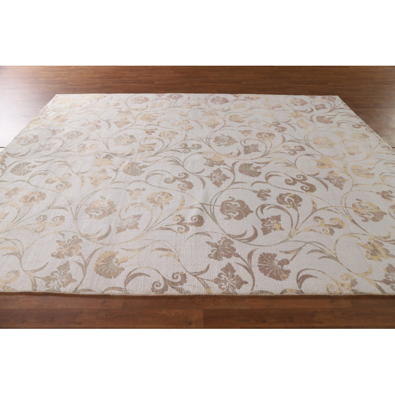 Tapis moderne à motif floral all-over 8 x 10