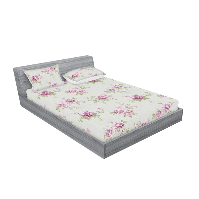 Drap-housse et taies décoratives 3 pièces Ambesonne, Ensemble de draps pour lit double avec 2 taies d'o