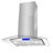 Cosmo 30 in. Lumin Collection Ducted Island Range Hood, Soft Touch Controls, Permanent Filters, LED Lights, Stainless Steel 668ICS Series 