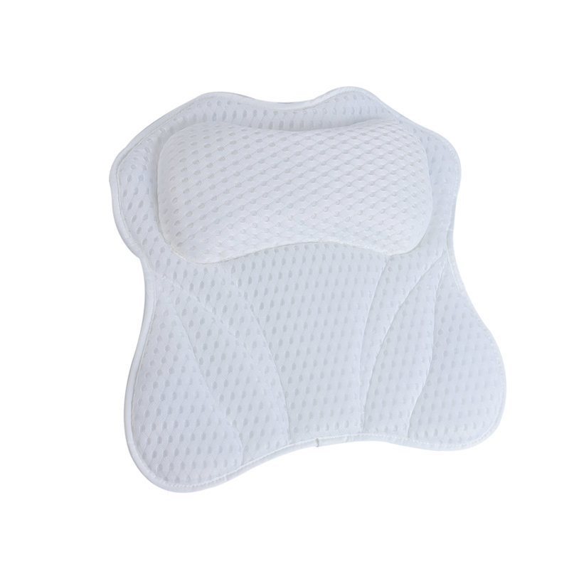 Adean Suction Bath Pillow, White