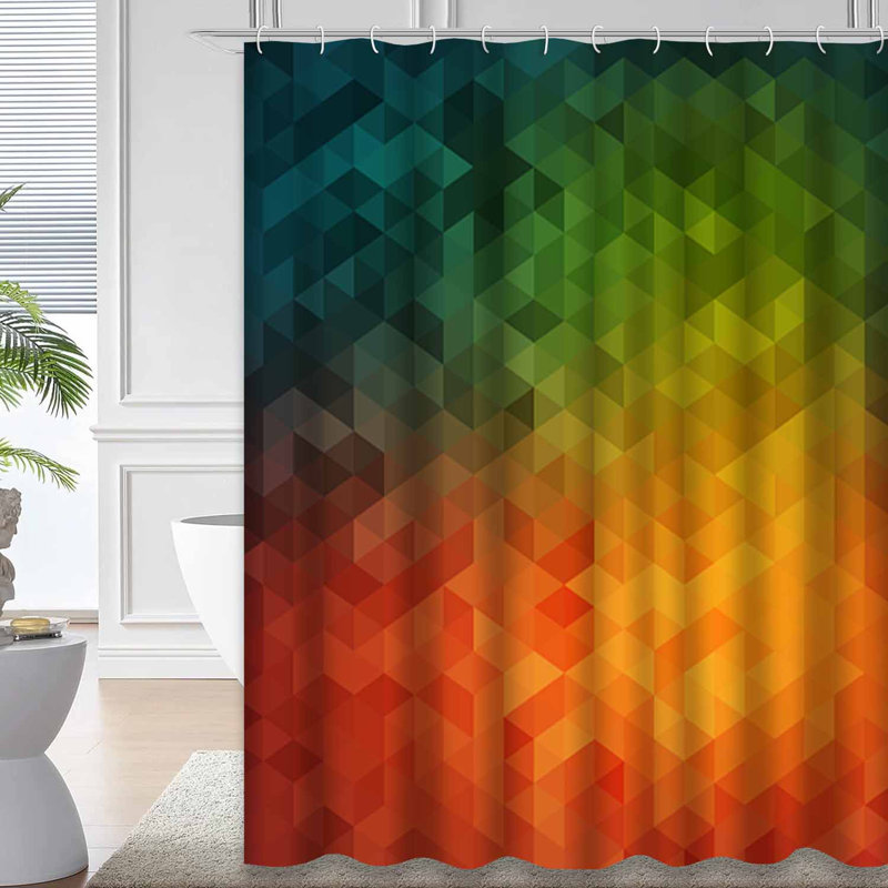 Rideau de douche avec 12 crochets, L 72 po x l 84 po