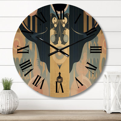 Geometry Awakening of Bodhi Consciousness III - Abstract Geometric Oversized Wood Wall Clock