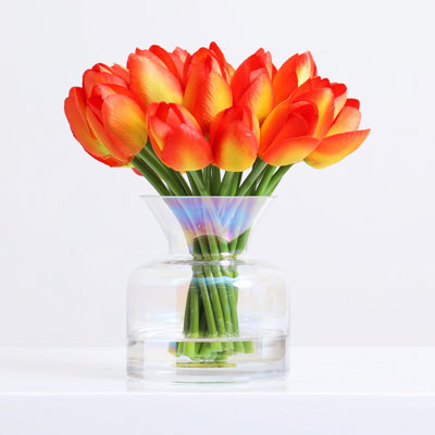 Silk Tulip Arrangement in Vase