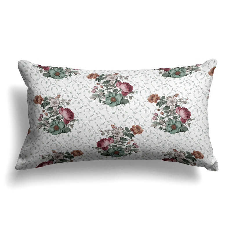 Flower and Knop  Rectangular Throw Pillow, Pink