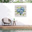 Décoration murale d'extérieur bleu hortensias-477466189