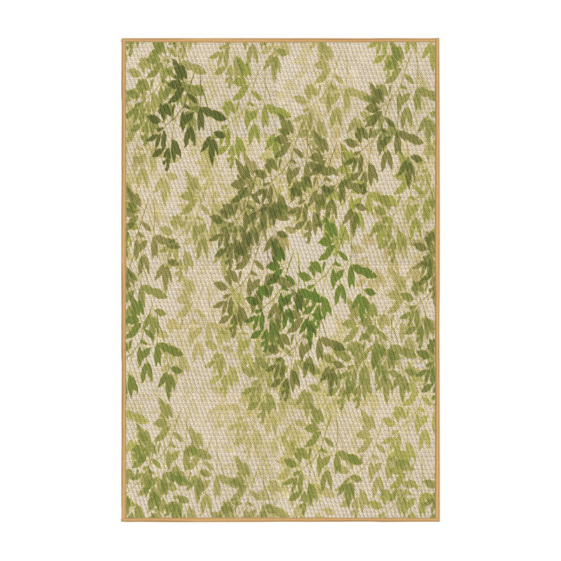 Tapis floral en laine vert, Rectangle 3 pi x 5 pi
