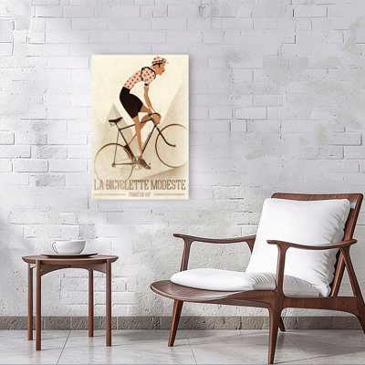 «Vintage French Cyclist Retro», art mural rétro