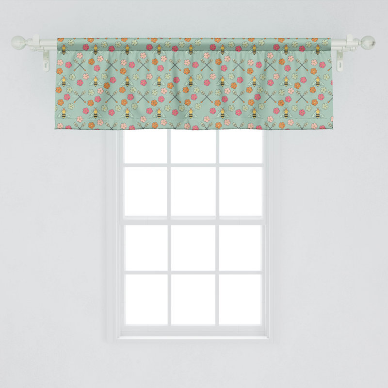 Ensemble de 2 cantonnières Ambesonne Honeycomb, L 54 po x L 18 po