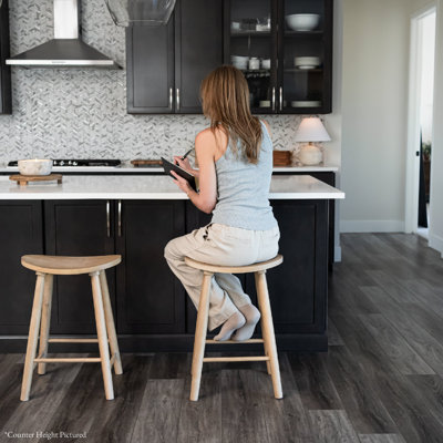 Maven Lane Luna Backless Wooden Kitchen Stool by Maven Lane