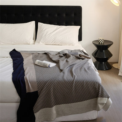 Twill Throw Blanket Gray