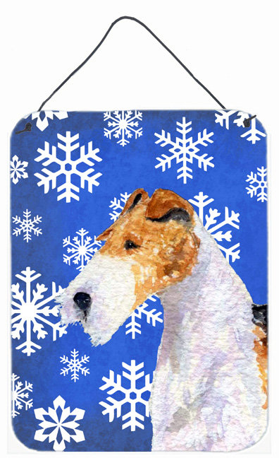 Impression sur plaque de noël winter neiges, Fox-terrier