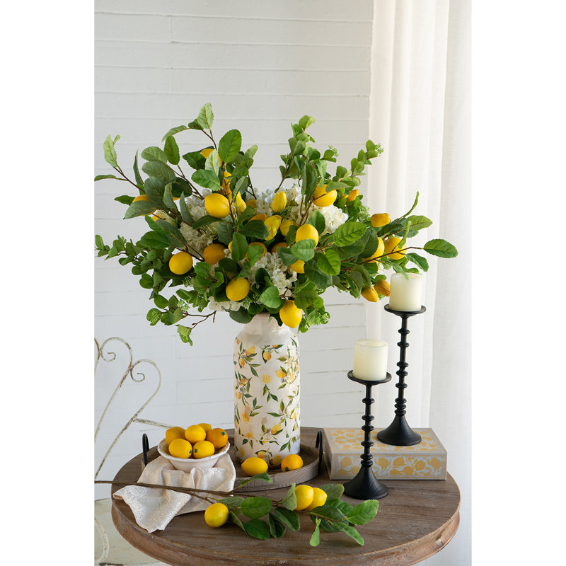 Ensemble de 2 porte-bougies décoratifs en fer noir avec motif de broches