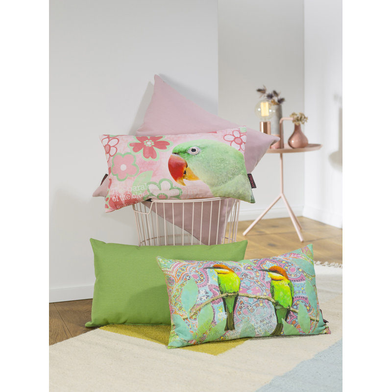 Coussin lombaire en coton oiseau Bunte Vogel