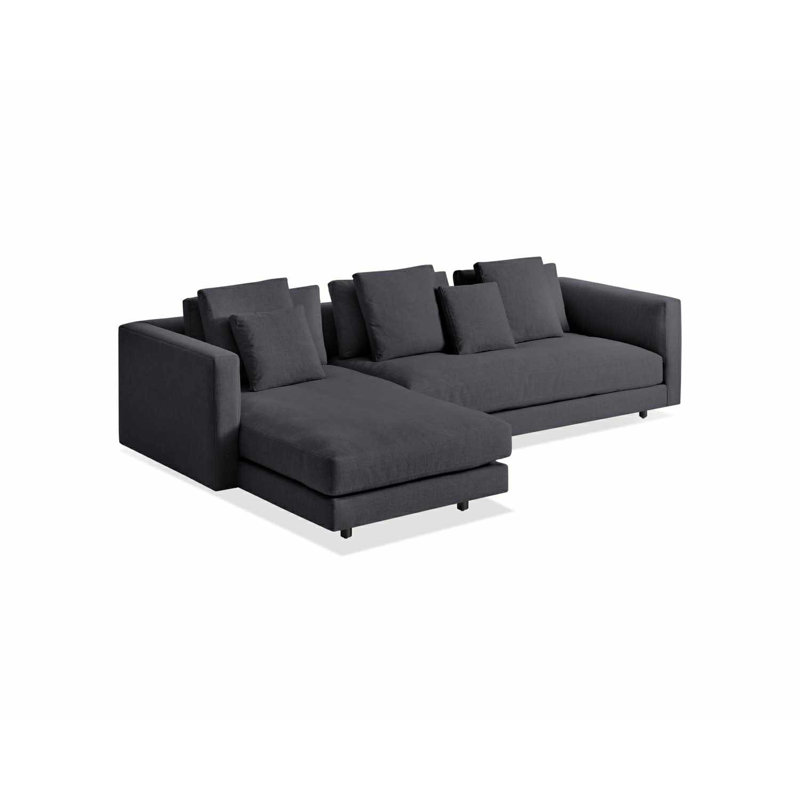 Hands Down Chaise Sectional, Left Hand Facing, Tofte Navy/Color Mix 1 Polyester Blend