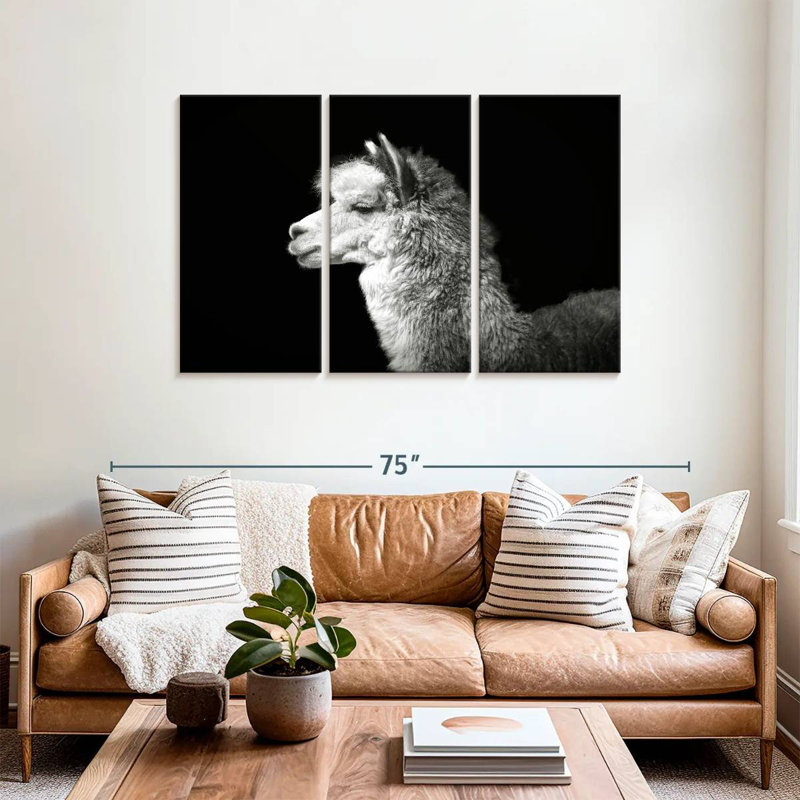 Brampt Noir Llama, 36" H x 57" W