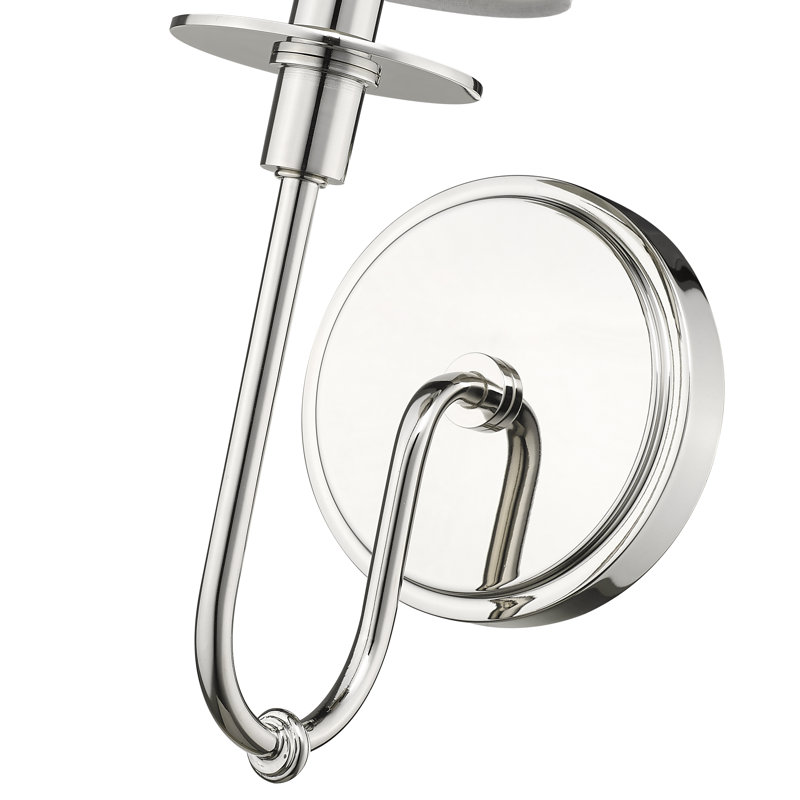 Applique murale à bras 1 lumière Audry, Nickel poli