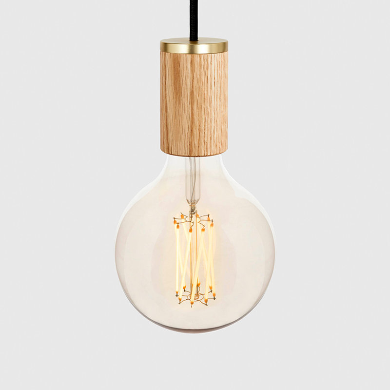 Luminaire suspendu Gaia en chêne, Naturel