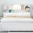 Twin Size Wood Platform Bed with Bookcase Headboard-1611219113-1611219119