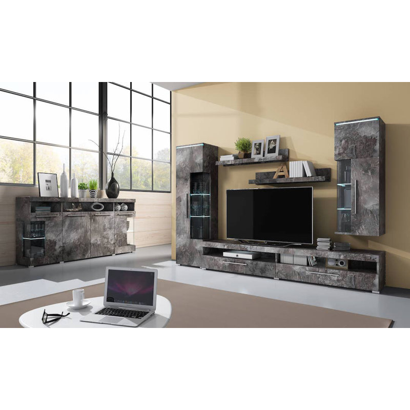 Dayvien Unfinished TV Stand for TVs up to 70", Grey