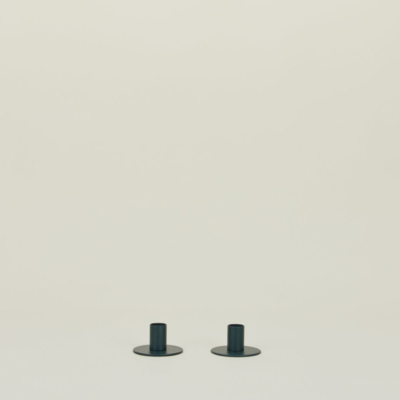 Essential 1.5'' H Stainless Steel Tabletop Candlestick, Peacock