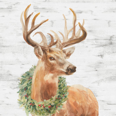" Woodland Holidays Stag Gray " by Danhui Nai