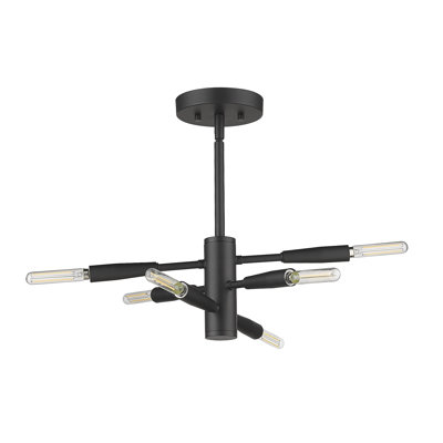 Lustre linéaire moderne Spoutnik à 6 lumières Stapleford