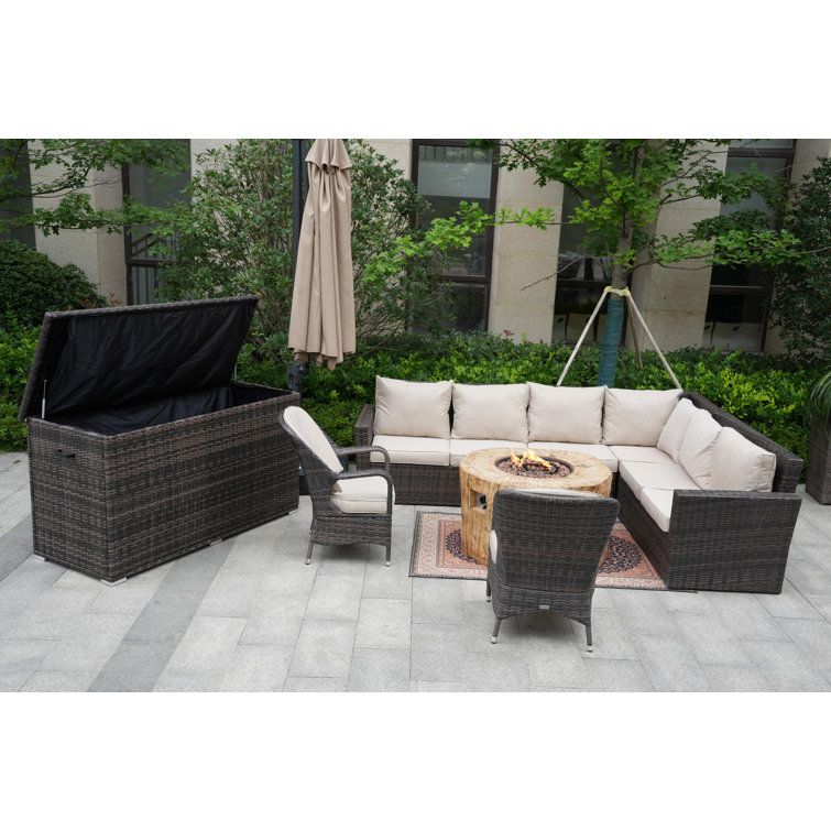 8 - Person Patio Conversation Sets with Cushions