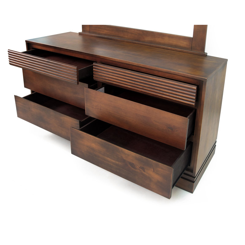 Commode double 6 tiroirs Vienna, Cannelle