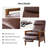 Gladys Mid-Century Modern Genuine Leather Pushback Recliner-129457400