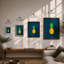 Minimalist Pineapple Modern - Framed Print-2106870580-2106870581