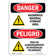 SignMission OSHA Danger Hazardous Material Storage Area Bilingual Sign ...