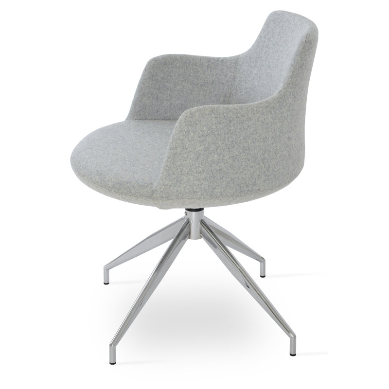 Fauteuil Dervish de 63,5 cm de large, Similicuir pomme rouge