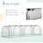 Outsunny 11' X 3' X 2.5' Mini Greenhouse, Portable Tunnel Green House With Roll-Up Zippered Doors, UV Waterproof Cover, Steel Frame, Clear
