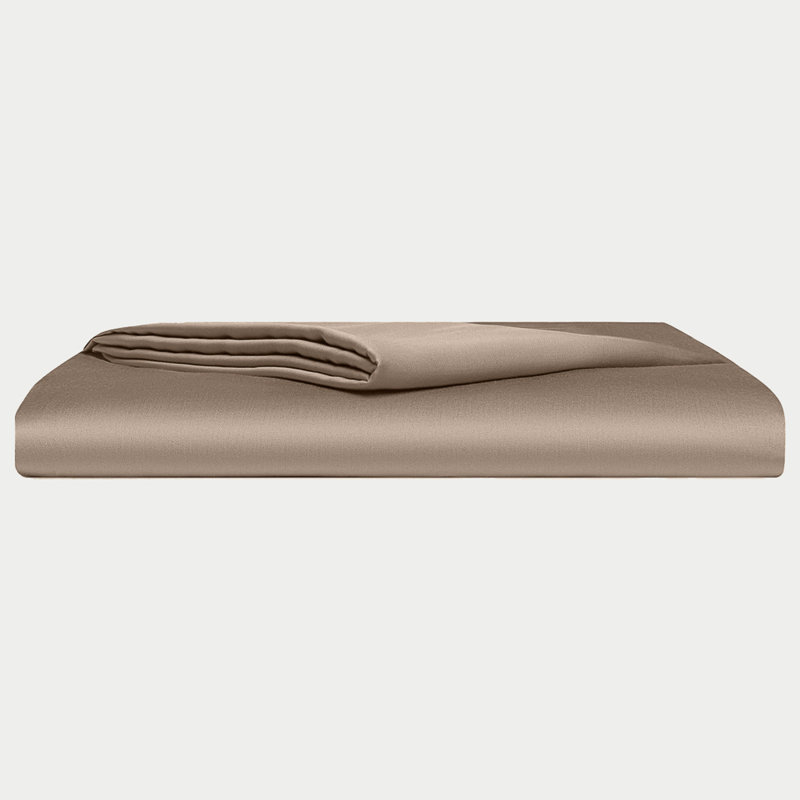 Rayon From Bamboo Flat Sheet, Twin Flat Sheet, Brown