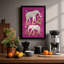 Symmetrical Elephants and Bloom Eclectic 1 Piece Single Picture Frame Wall Art-136648022-136648023