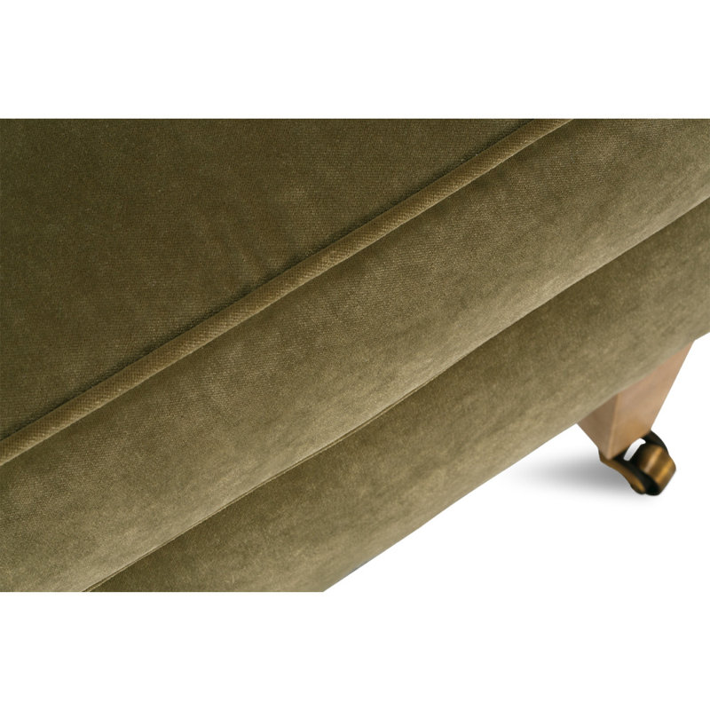 Marleigh Ottoman, Washed Oak, Olive Velvet (13295-13)